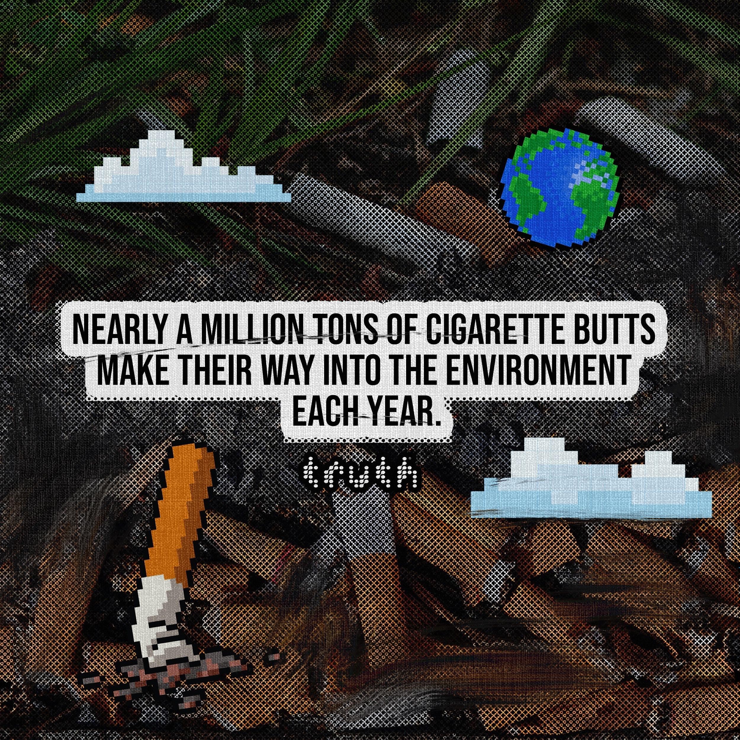 Nearly a million tons of cigarette butts make their way into the environment each year.