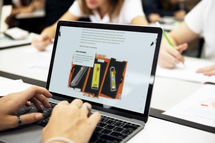a closeup of an open laptop